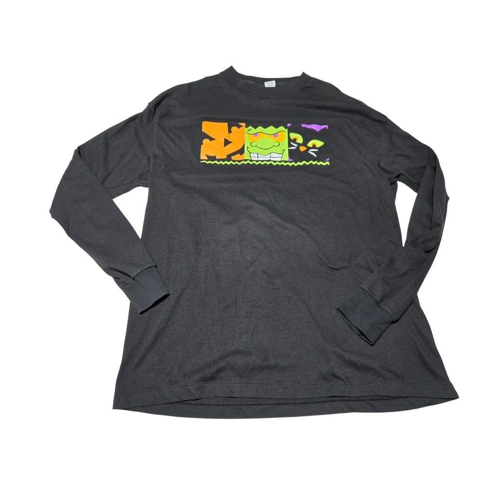 Vintage Frankenstein Halloween‎ Long Sleeve Shirt Men's L Hallmark